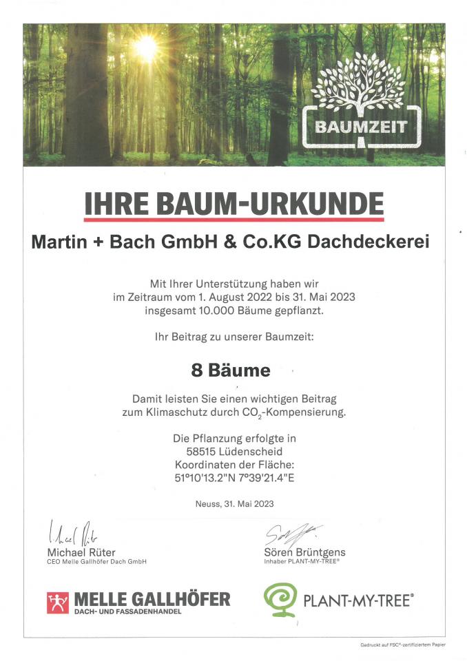 Bild aus einem Bericht des Betriebs Martin + Bach