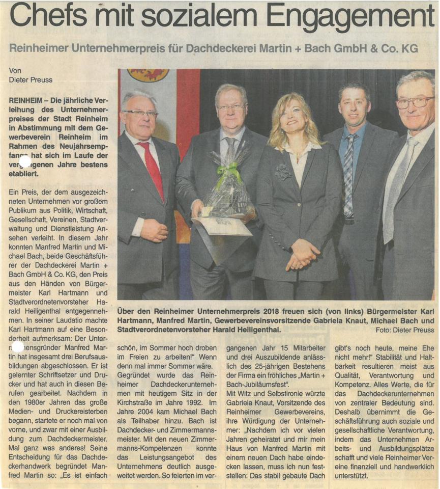 Reinheimer Unternehmerpreis