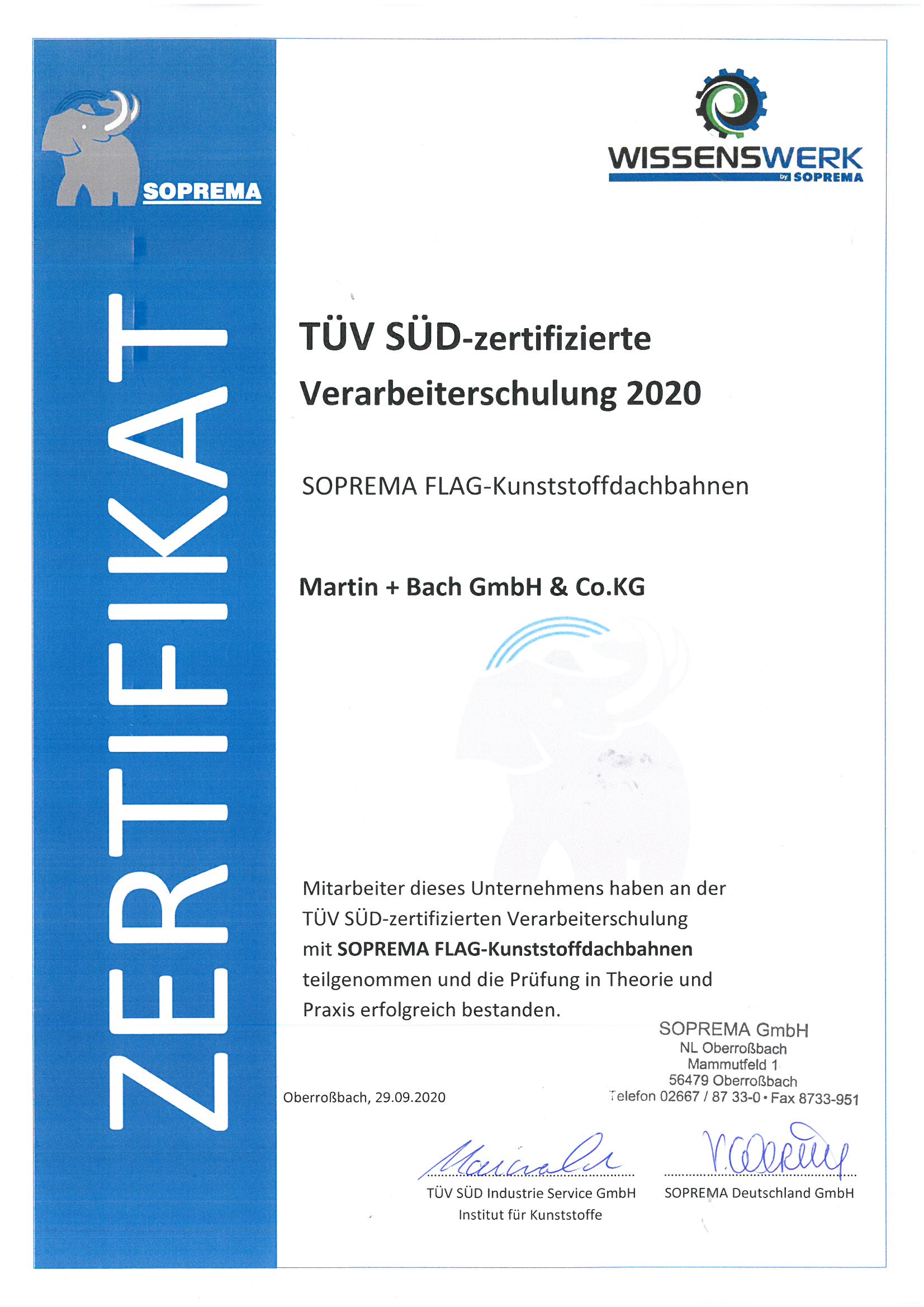 Zertifizierungsnachweis 6