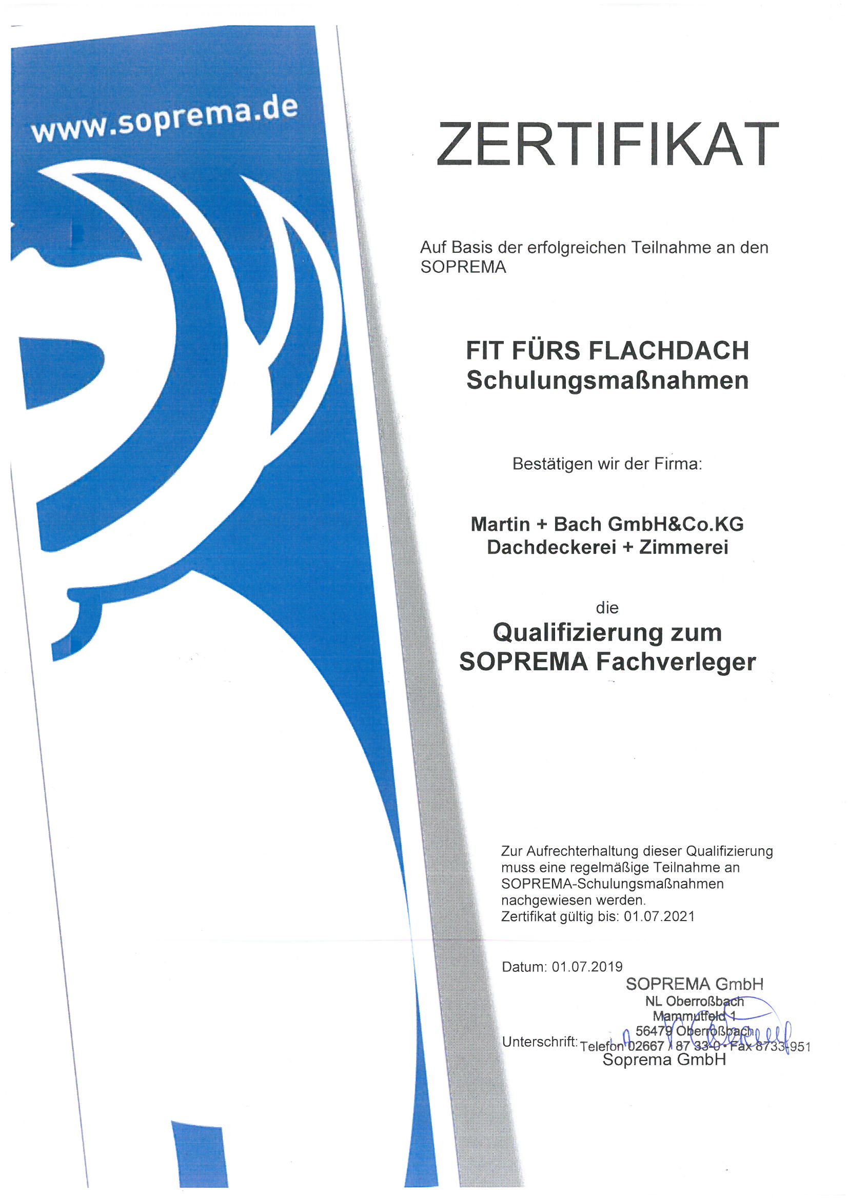 Zertifizierungsnachweis 5