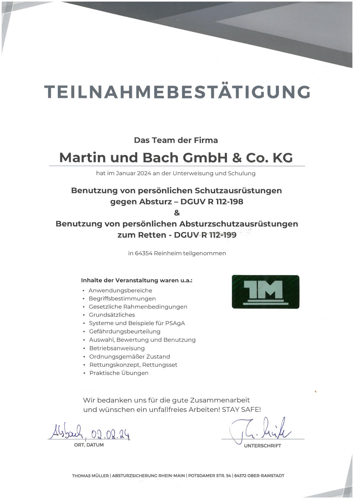 Zertifizierungsnachweis 13