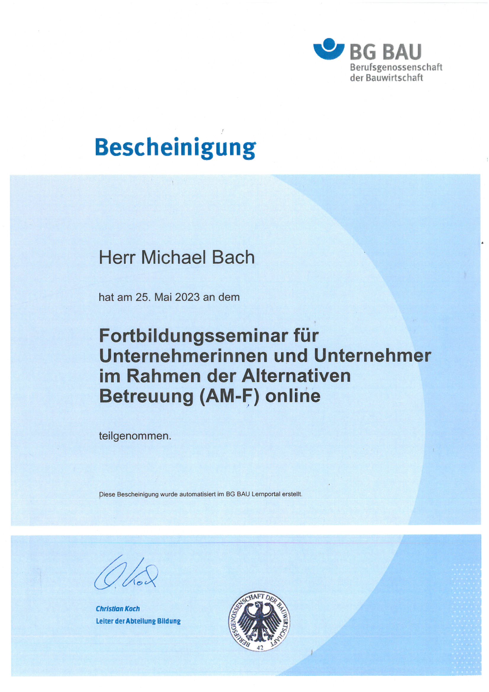 Zertifizierungsnachweis 11